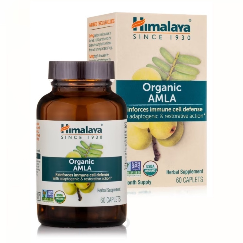 Himalaya Organic Amla Natural Antioxidant Immune Support, 60 Caplets Exp 4/23